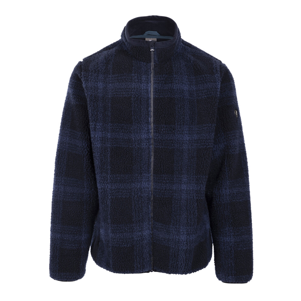 (XS, Navy) Trespass Mens Epperstone AT400 Checked Fleece