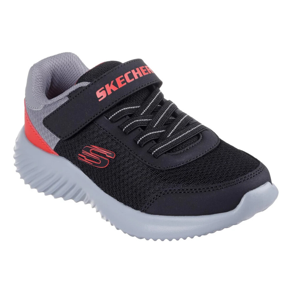 (10.5 UK, Black/Red) Skechers Mens Bounder Trainers