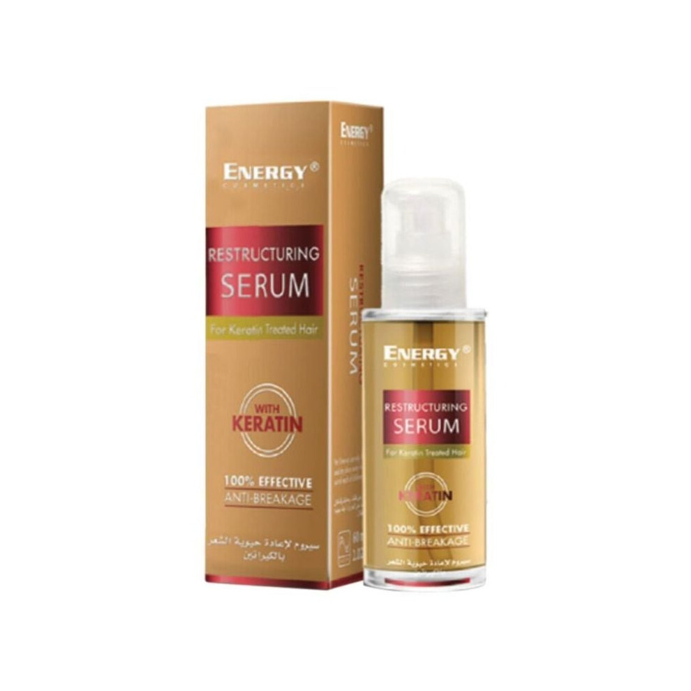 ENERGY COSMETICS Restructuring Serum For Keratin Treated Hair 60ml | Repair & Nourish with Smooth Finish