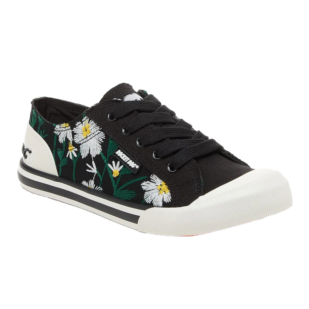 (4 UK, Black) Rocket Dog Womens/Ladies Jazzin Floral Trainers