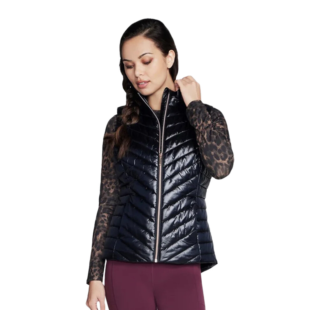 (S, Black) Skechers Womens/Ladies Go Shield Shine Gilet
