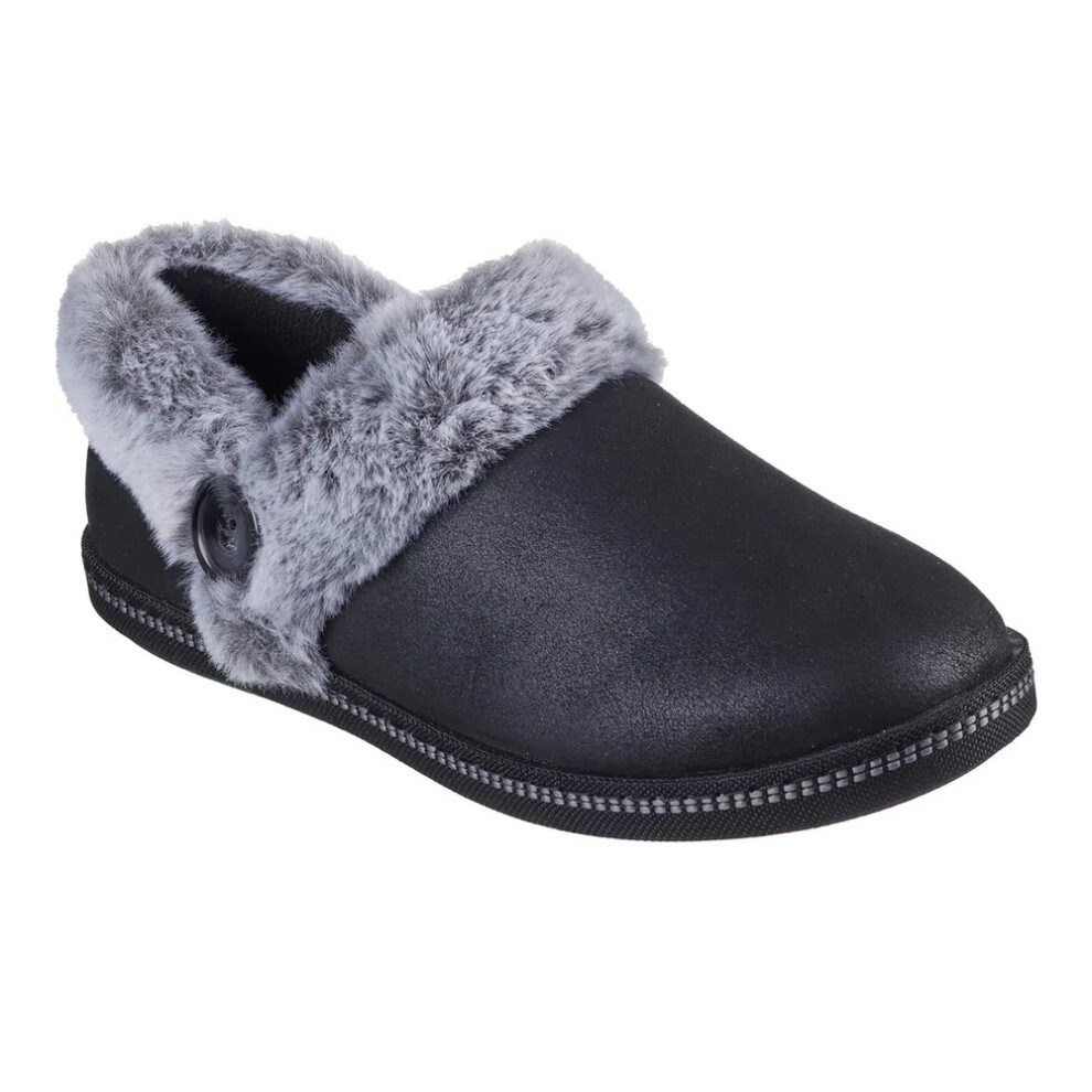 (6 UK, Black) Skechers Womens/Ladies Cozy Campfire French Toast 2 Leather Slippers