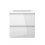 AICA 500mm Wall Hung Bathroom Vanity Units Gloss White with Ceramic Basin 1