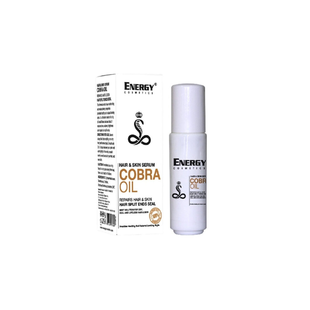ENERGY COSMETICS Cobra Oil Hair & Skin Serum 60ml | Nourishing & Revitalizing Treatment for Hair & Skin