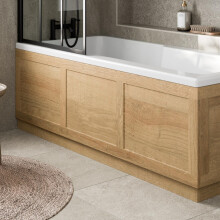 Traditional Bathroom 1700mm Side Bath Panel 15mm Wooden Oak MDF Wood Easy to Cut