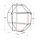 Living And Home Octagonal Metal Floating Wall Display Shelf 6