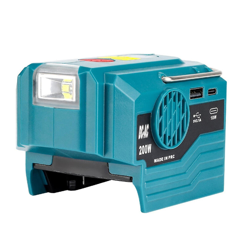 200w Dc To Ac 120v 230v Inverter For Makita 18v Battery With 280lm Light