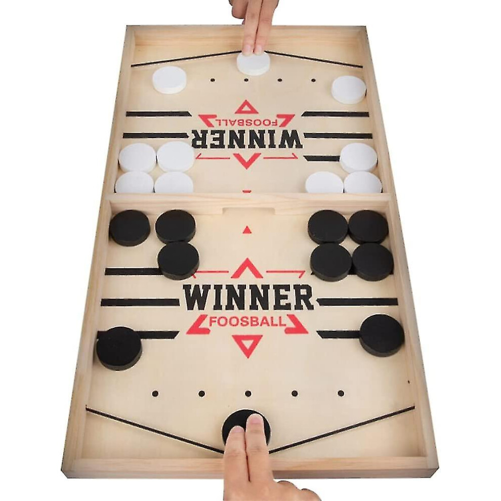 Sling Puck Game, Fast Sling Puck Game Hockey Game Wooden Board Game For Kids And Adults, Family Game Sling Puck Winner Board Games For Birthday Party-image-OPC-PFWMBHB-NEW