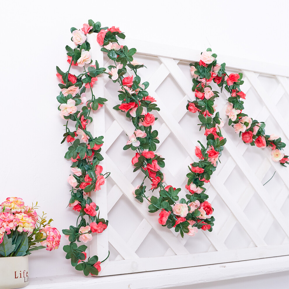 4 Pack Artificial Flower Fake Silk Peony Hanging Vine Garland