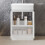 AICA (White) 500mm Floor Standing Bathroom Vanity Units with Ceramic Basin Sink High Gloss White/Grey 6
