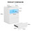 ELECWISH LED Bedside Table 3 Drawer Storage Cabinet with Charging Station White 7