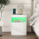 ELECWISH LED Bedside Table 3 Drawer Storage Cabinet with Charging Station White 2