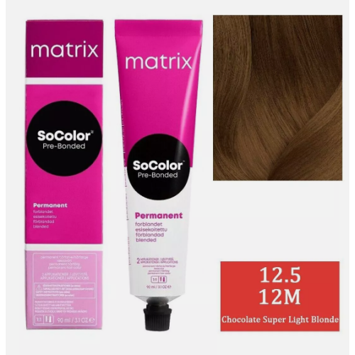 Matrix Socolor Pre-Bonded Permanent Color (12M Chocolate Super Light Blond) 90ml 1