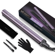 KIPOZI Flat Iron 2 In 1 Instant Heating Hair Striaghtener