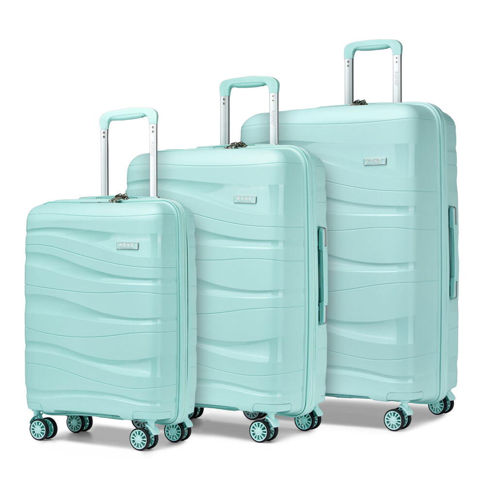 (20+24+28 inch) Mint Green 20/24/28 Hard Shell Suitcase With TSA Lock-image-OPC-PFWMCYR-NEW