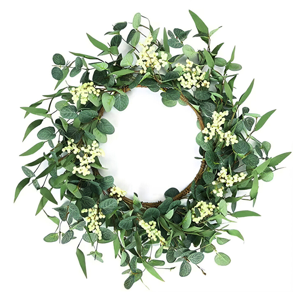 55CM Artificial Topiary Wreath Eucalyptus Leaf Door Hanging