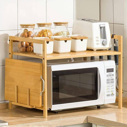 Living And Home Free Standing Kitchen Organizer Storage Shelf Spice Jars Rack