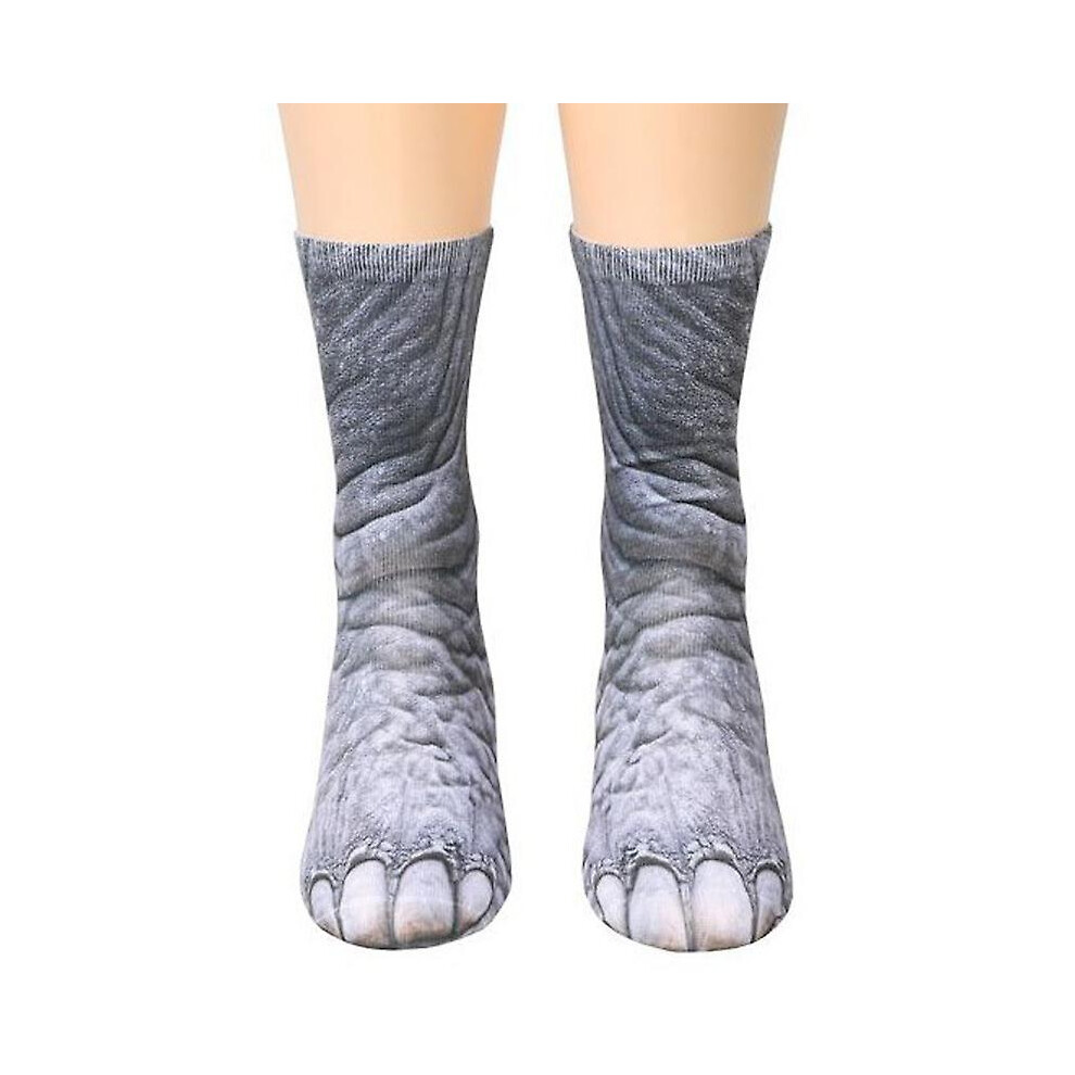 (Elephant) Unisex Adults 3d Animal Paws Feet Socks Funny Novelty Stockings Gift-image-OPC-PFWMJJT-NEW