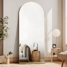 (Gold, 165x60cm) CASSILANDO Arch Full Length Mirror Floor Standing