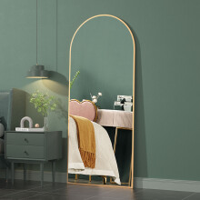 (Gold, 162x53cm) CASSILANDO Arch Full Length Mirror Floor Standing