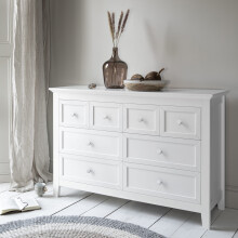 (8 Drawer Chest of Drawers) Torsby Chest of Drawers in Classic White