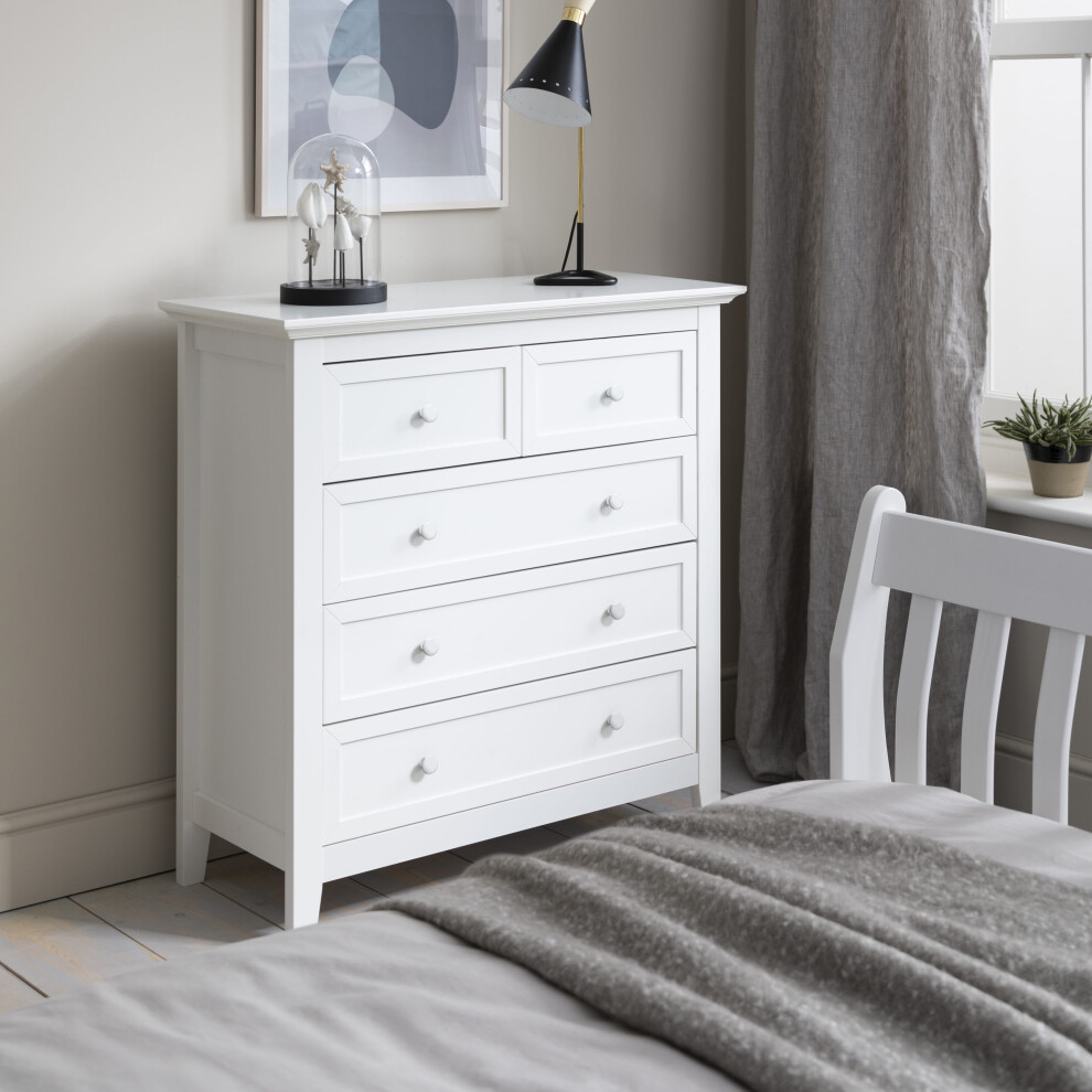 (Torsby Chest of Drawers 2+3 Drawer in Classic White) Torsby Chest of Drawers in Classic White