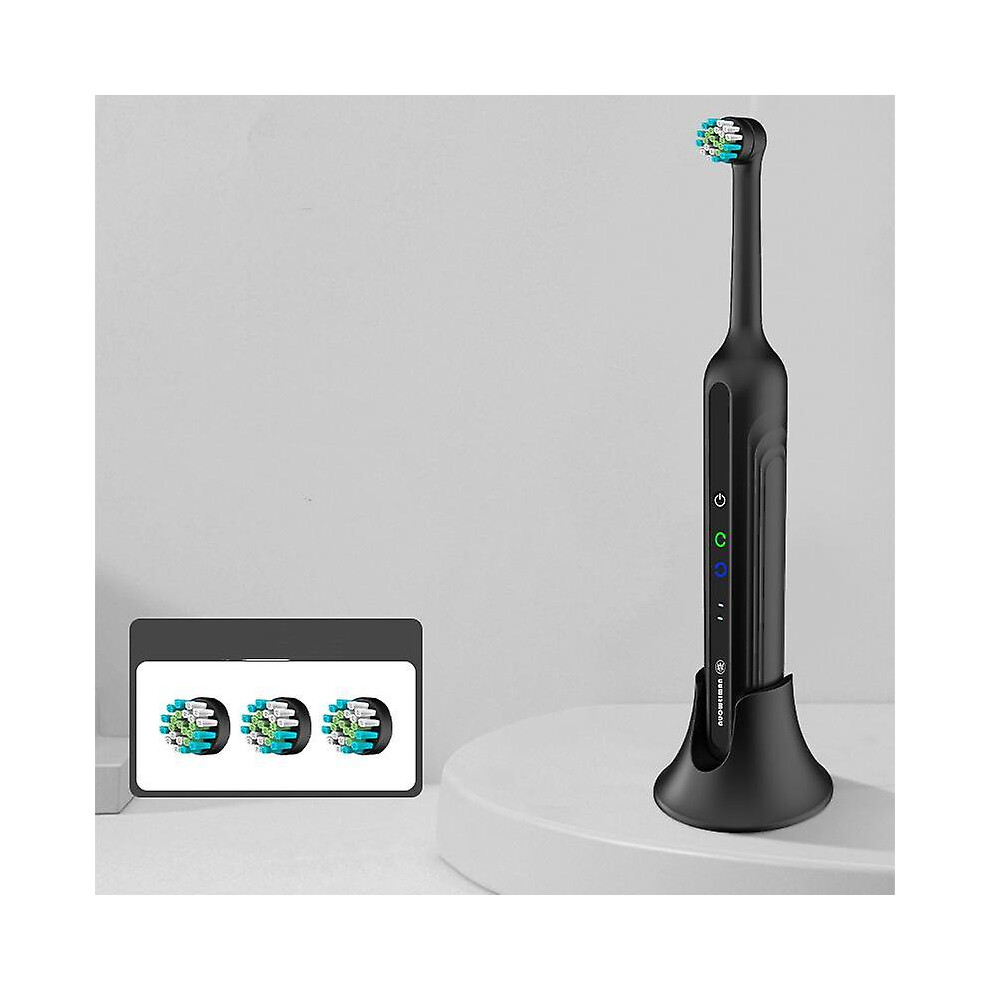 Dog Tooth Brushing Kit,Sonic Electric Toothbrush For Dog,Plaque And Tartar Remover,3 Brush Heads (Black) Black