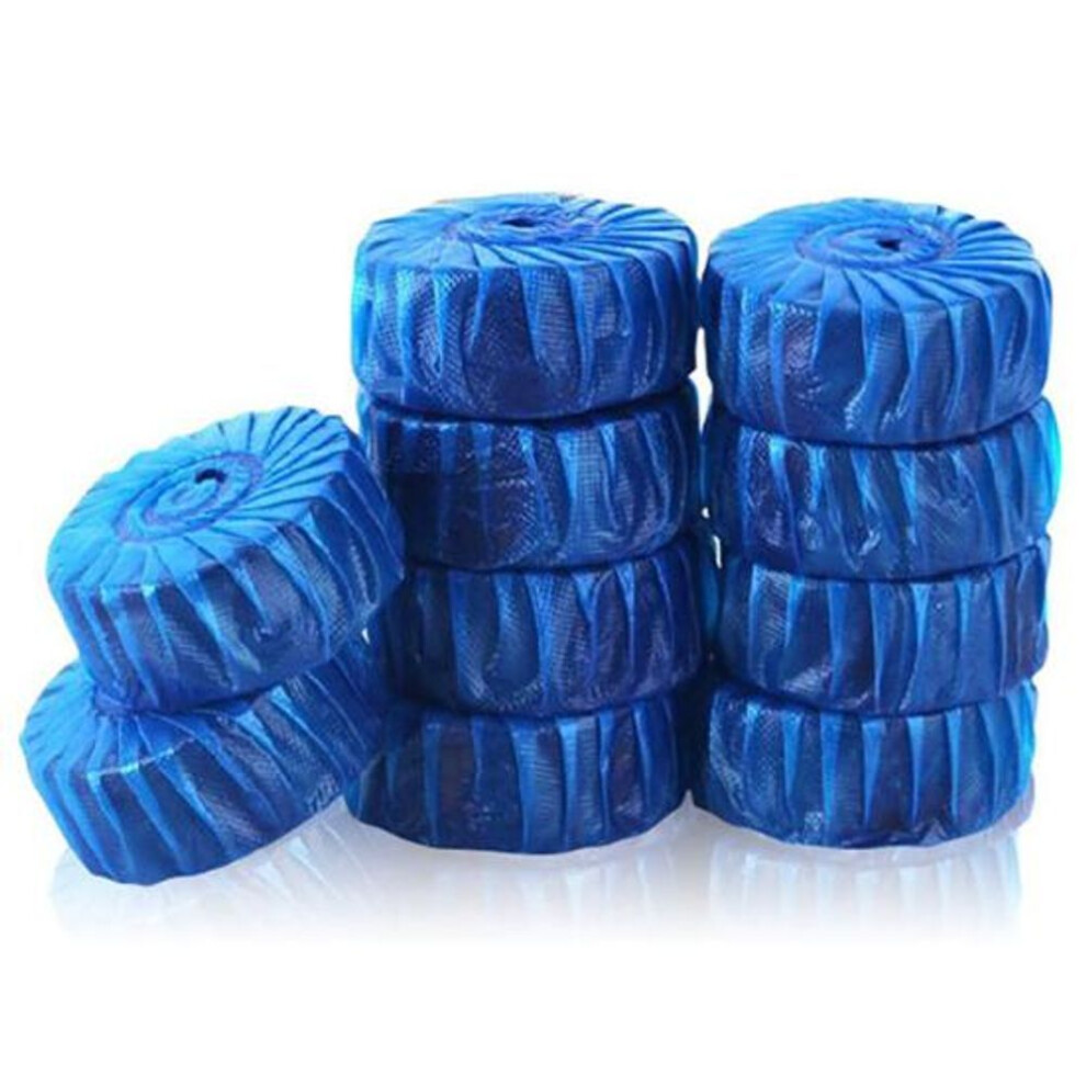 Liannian 10pcs Automatic Bleach Toilet Bowl Tank Stain Remover Blue Home Detergent Cleaner