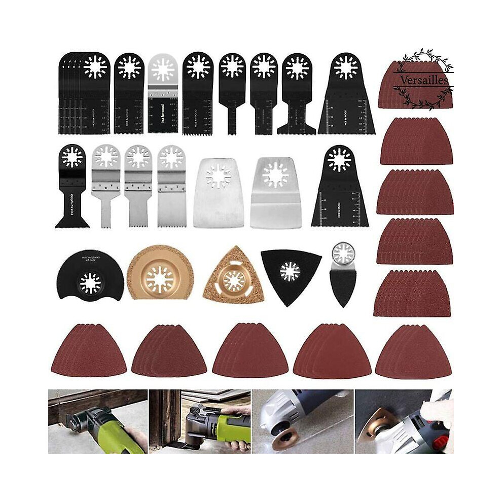 2024 100pcs Universal Saw Blades Multi-tool, Oscillating Multi-tool Accessory Set Quick Release Oscillating Saw Blades For Dremel,makita
