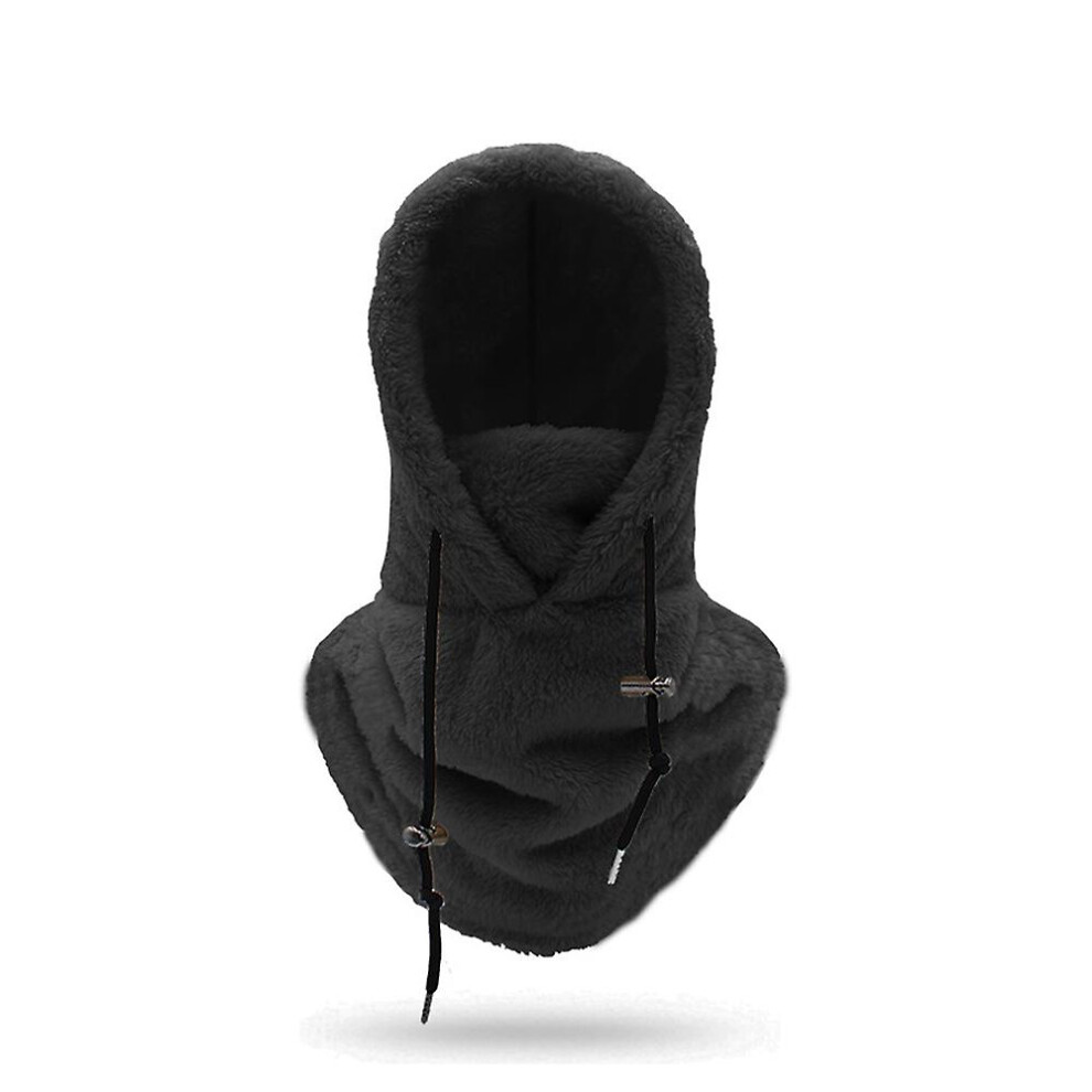 (Black) Sherpa Hood Ski Mask Winter Balaclava Windproof Warm Hood Cover Hat Cap Scarf-image-OPC-PFWMNXK-NEW