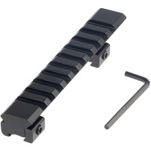(11mm Base Rail, 20mm Top Rail) Tactical Base Mount 11mm To 20mm Extended Dovetail Picatinny W/ Rail