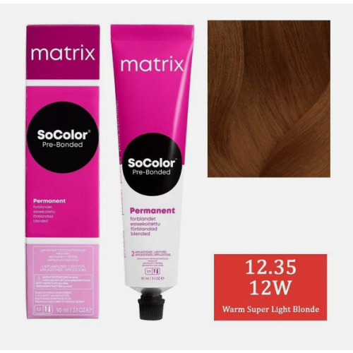Matrix Socolor Pre-Bonded PermanentColor(12W WarmSuperLightBlonde)90ml