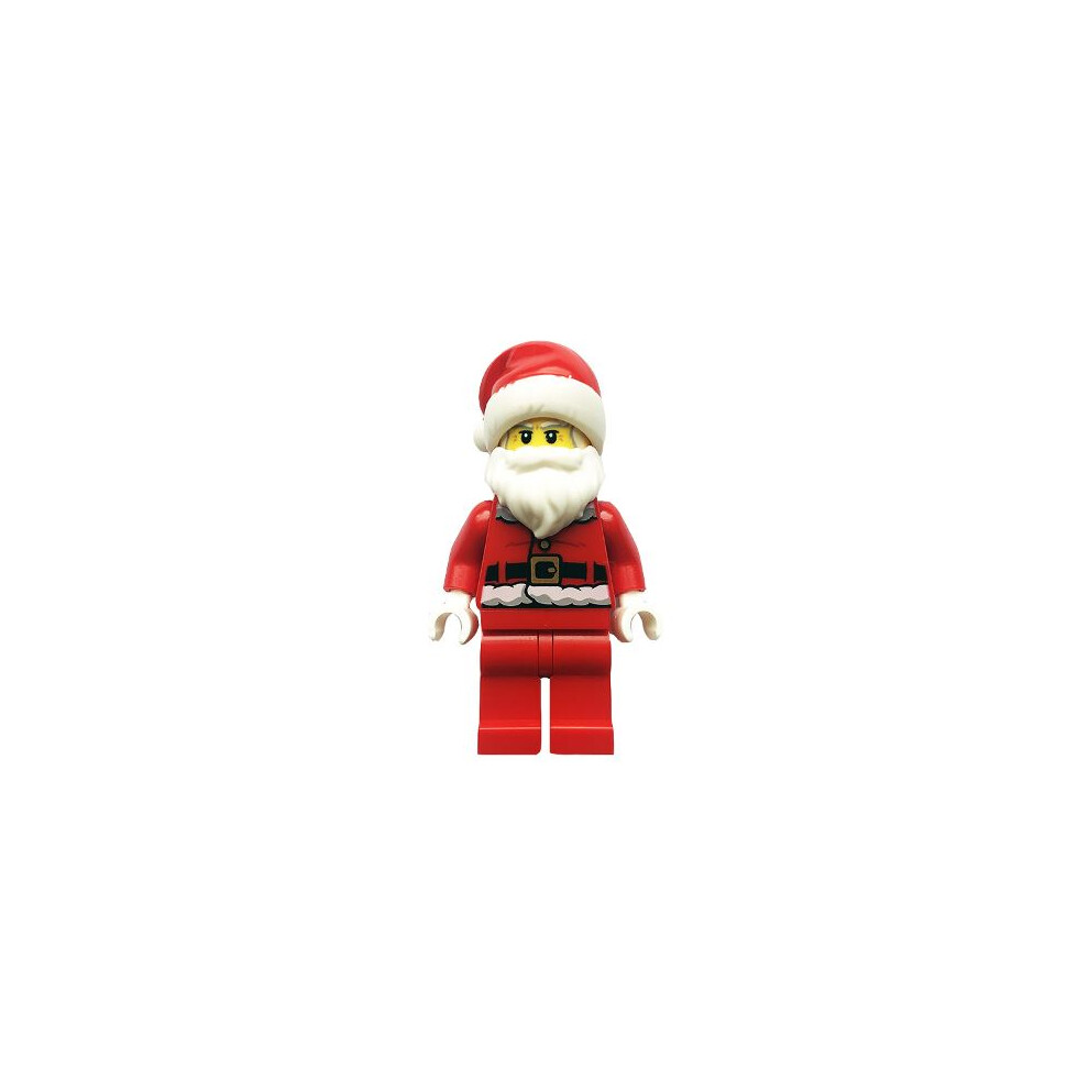 LEGO City Santa Fur Coat with Candy Cane Print and Thick Moustache Minifigure hol285