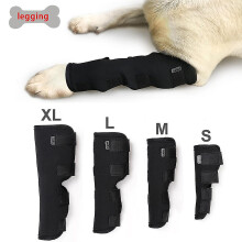 (M) Dog Anti-licking Leg Wrap Protector Teddy Leg Hock Sleeve Compression Brace Canine Foot Cover Guard-yvan