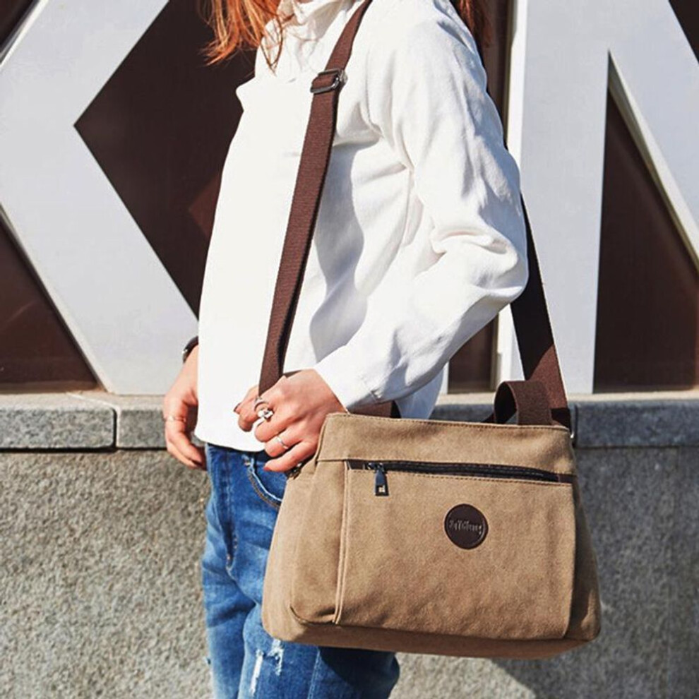 (khaki, 31*14*21cm) Women Canvas Bag Handbags For Women Shoulder Messenger Crossbody Tote Large Capacity Work Bags