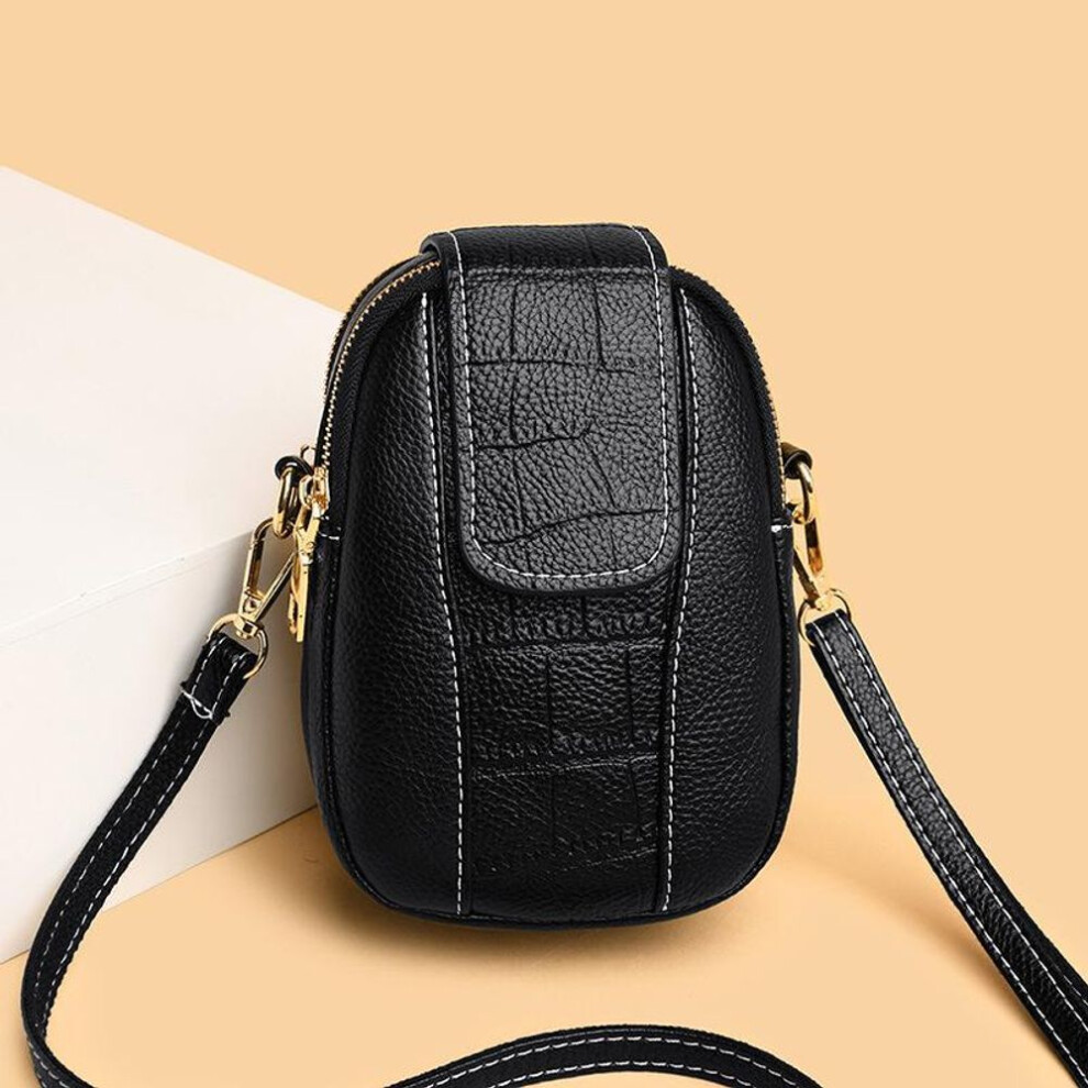 (black, 13x6x18cm) Yogodlns Crossbody Bag For Women Mini PU Leather Shoulder Bag Vintage Messenger Bag Lady Shopping Purse Phone Bag