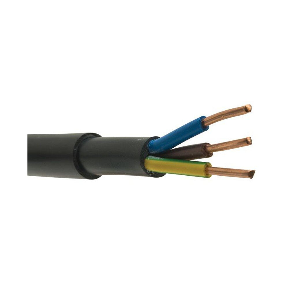 NYY / HI -TUF 3 Core 1.5mm CABLE, BLACK, (100m reel)