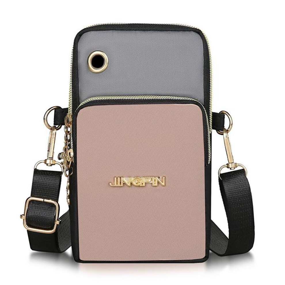 (gray,khaki, 17*5*12cm) Yogodlns Outdoor Sports Mobile Phone Bag Running Wrist Bag Small Coin Pouch Purse (shoulder / Hanging Neck)