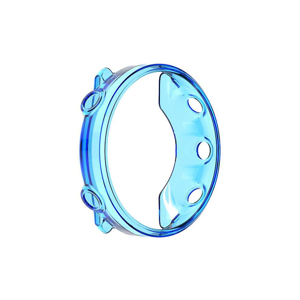 (Transparent ) Protective Case For Polar Vantage M Watch Protective Case Transparent Tpu Half-Clad Shell Spare Part For Polar Vantage M2 Blue 8994439464736