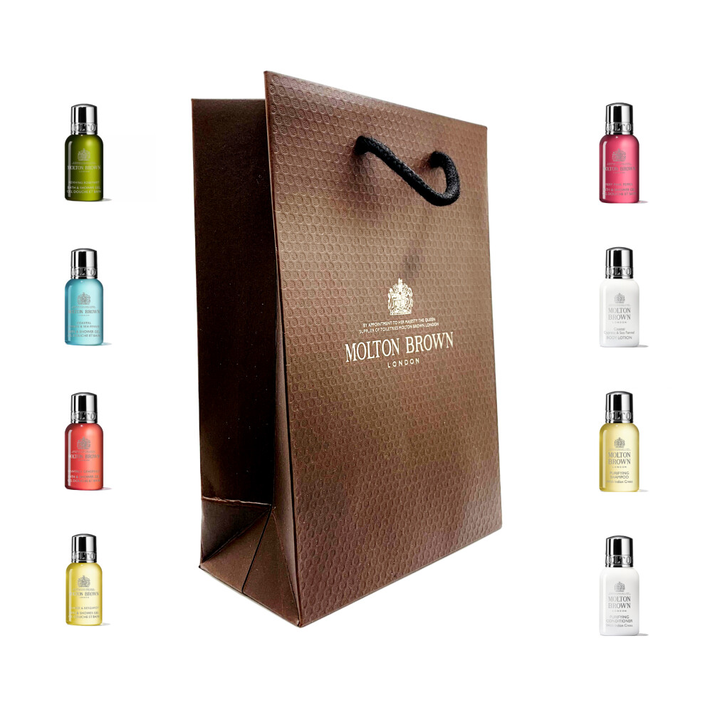 Molton Brown Ladies Shower Gel Gift Set (8 x 30ml Bottles & Gift Bag)