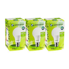 (3 Pack) Lowenergie LED Light Bulb B22 Bayonet, 7W, 60w Equivalent, Day White 6000K SAD, Traditional A60 GLS A+ Bright Energy Saving Lamp