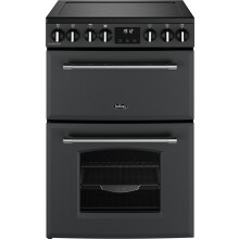 Belling Farmhouse 60E 60cm Electric Mini Range Cooker  Ceramic Hob, Anthracite, A/A Rated