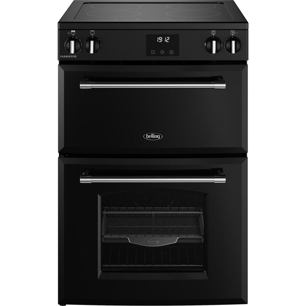 Belling Farmhouse 60Ei TCH 60cm Electric Mini Range Cooker  Induction Hob, Black, A/A Rated