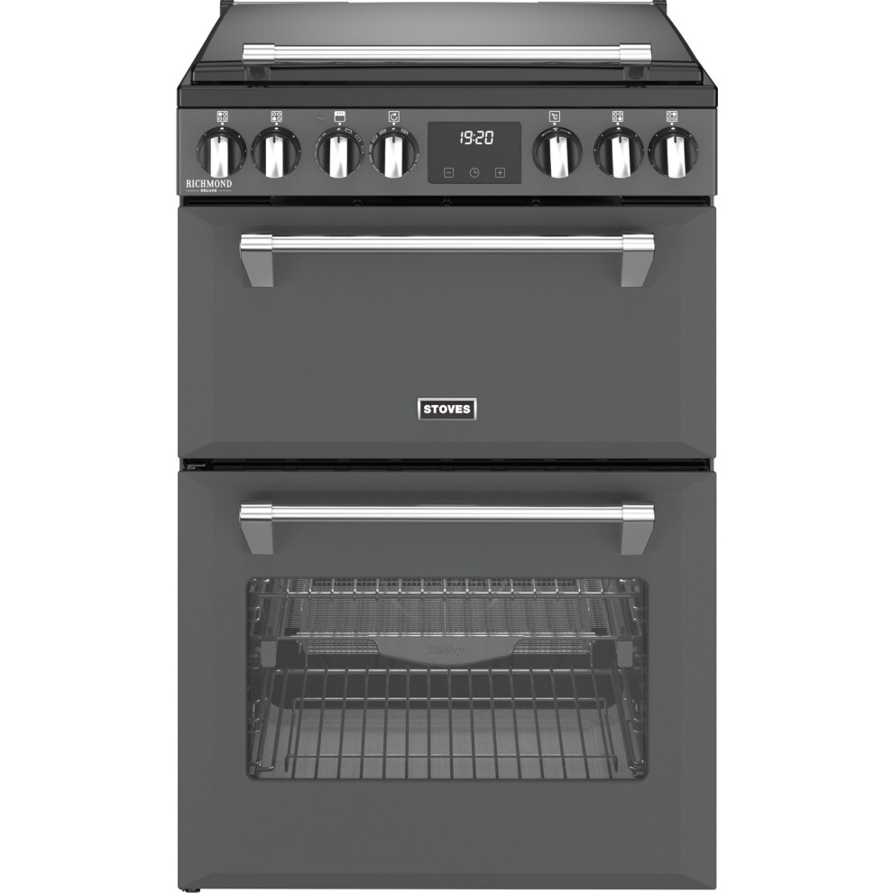 Stoves Richmond Deluxe 60Ei RTY 60cm Electric Mini Range Cooker with Induction Hob - Anthracite - A/A Rated