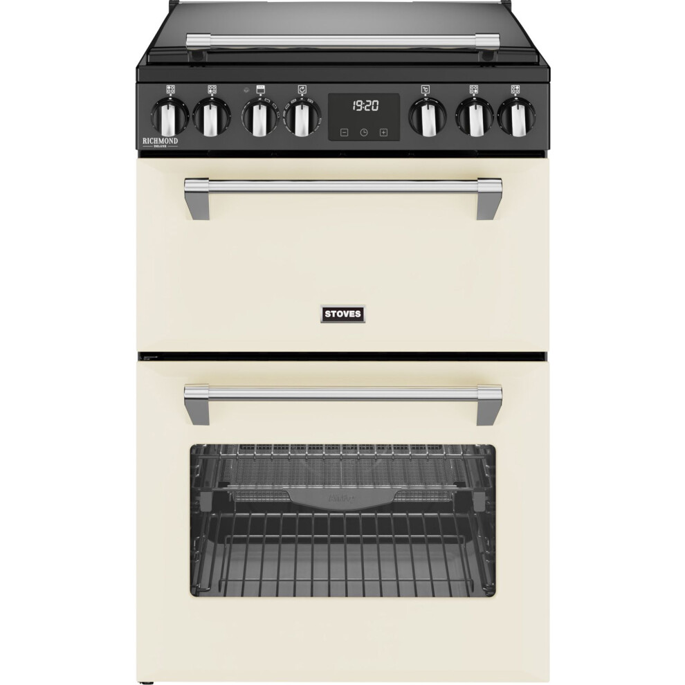 Stoves Richmond Deluxe 60Ei RTY 60cm Electric Mini Range Cooker with Induction Hob - Cream - Energy Efficient A/A Rated