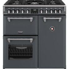 Stoves Richmond 90cm Anthracite Dual Fuel Range Cooker - 3 Ovens, 5 Burners, 4kW PowerWok, A/A/A Rated