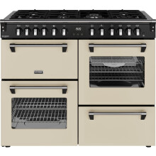 Stoves Richmond Deluxe 110cm Cream Dual Fuel Range Cooker - 4 Ovens, 7 Burners, Steam & Infuse & 4kW PowerWok, A/A/A Rated