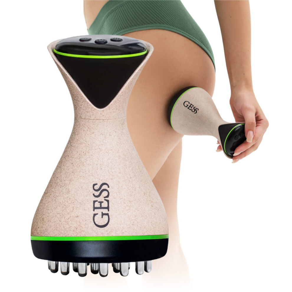 Gess Mio Massaggiatore Ems Per Modellare E Tonificare Corpo - 9 Modalità Di Intensità, Anti-Cellulite, Massaggio Vibrante Per Gambe, Glutei, Collo E Detox-image