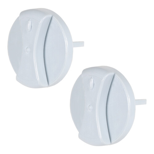 SPARES2GO Control Knobs for Vaillant VUW Boiler Temperature On Off Switch Dial (Pack of 2, Grey, 45mm)