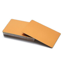 (Dark Gold, 86mm x 54mm x 0.2mm) 50pcs Metal Business Cards Aluminum Alloy Blanks Card For Customer Laser Engraving Diy Gift Cards 10 Colors Optional